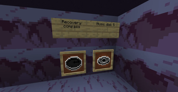Recovery compass and music disk 5.