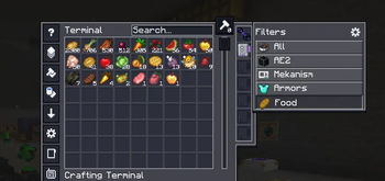 Filter tabs in a AE2 terminal
