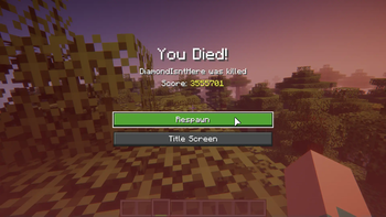 Death screen