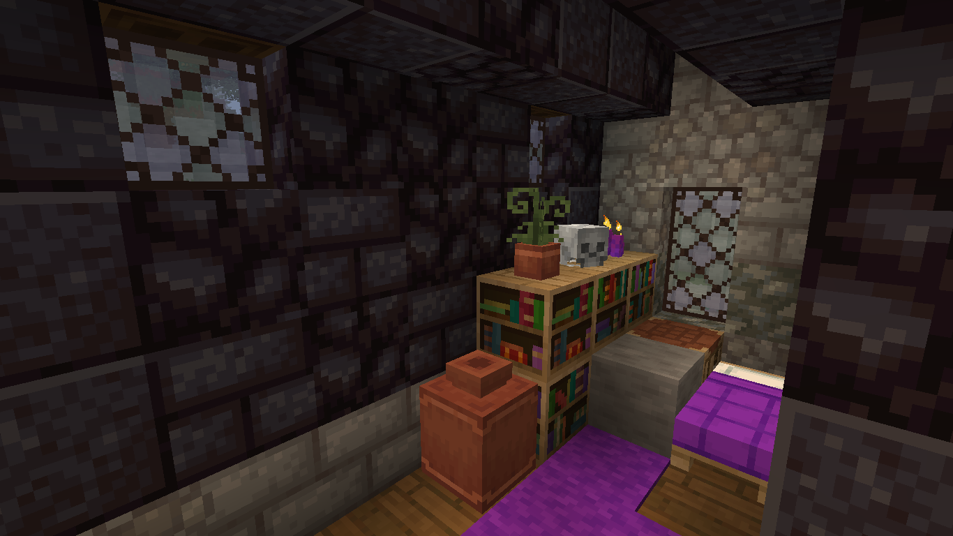 Room interior with windows