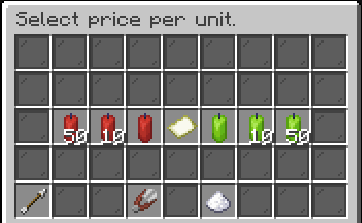 Price/unit picking gui