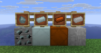 Some ores, ingots and blocks from the mod