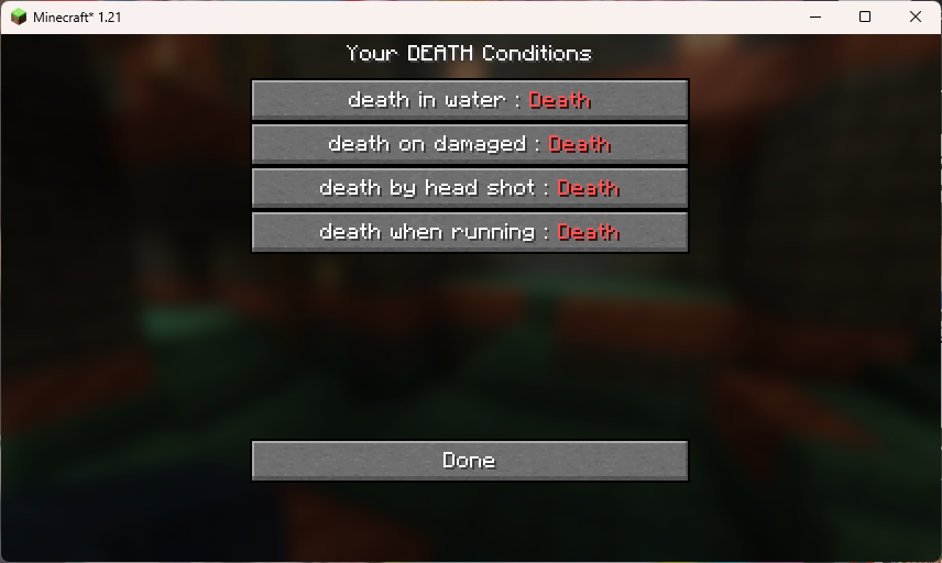 death conditions