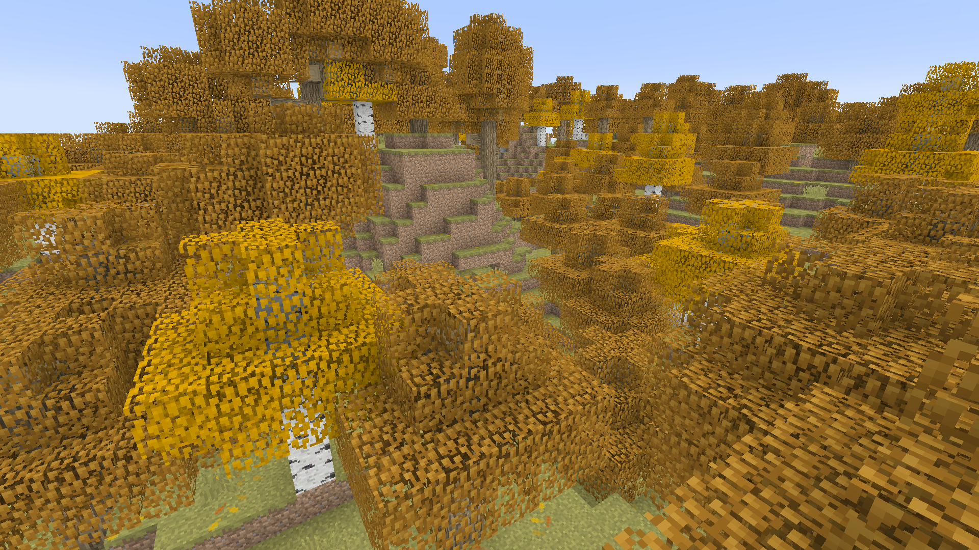 Screenshot of a forest with Autumn Trees