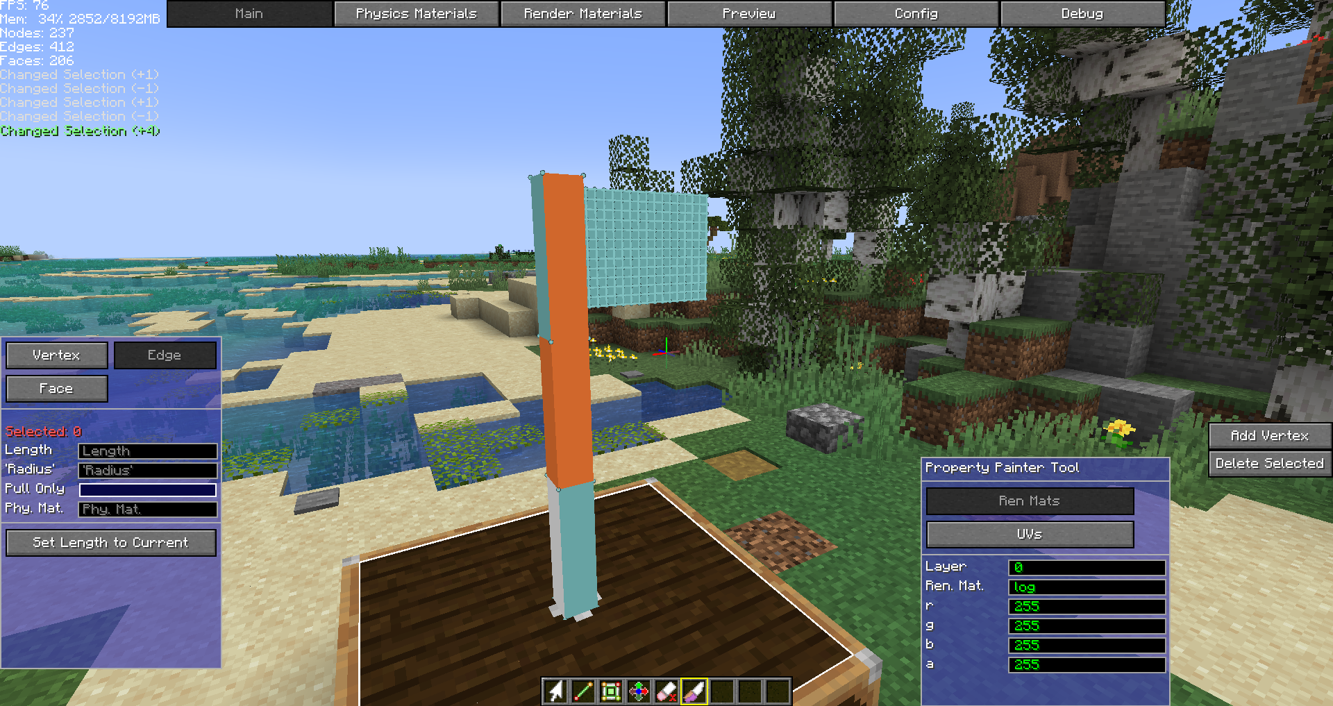 An image of the mesh editor UI