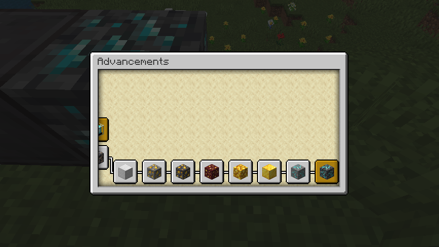 Some of the advancements featured in this mod.