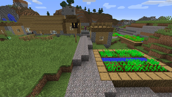 Old Gravel road in a village