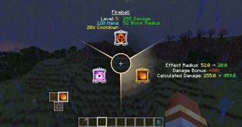 Spell Wheel Interface