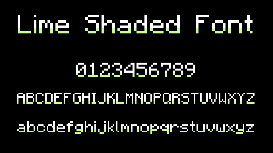 Lime Shaded Font