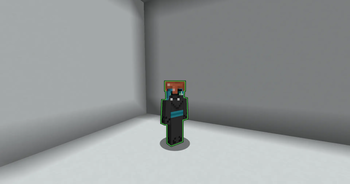 Aura helmet equipped