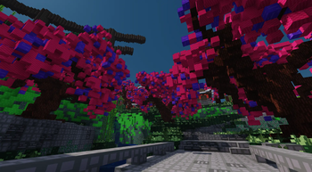 colorful trees from a server map