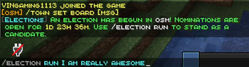 chat message on join