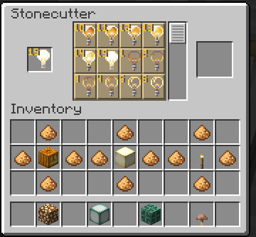 Stonecutter recipies.