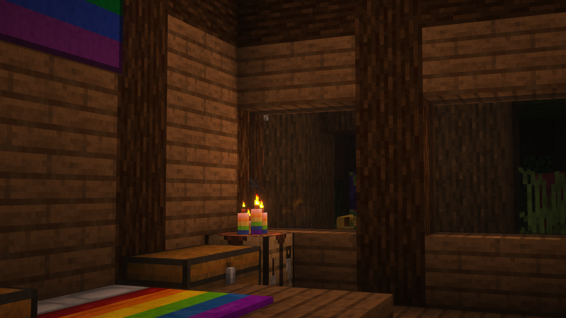 A bedroom with some of Pridepack's features.