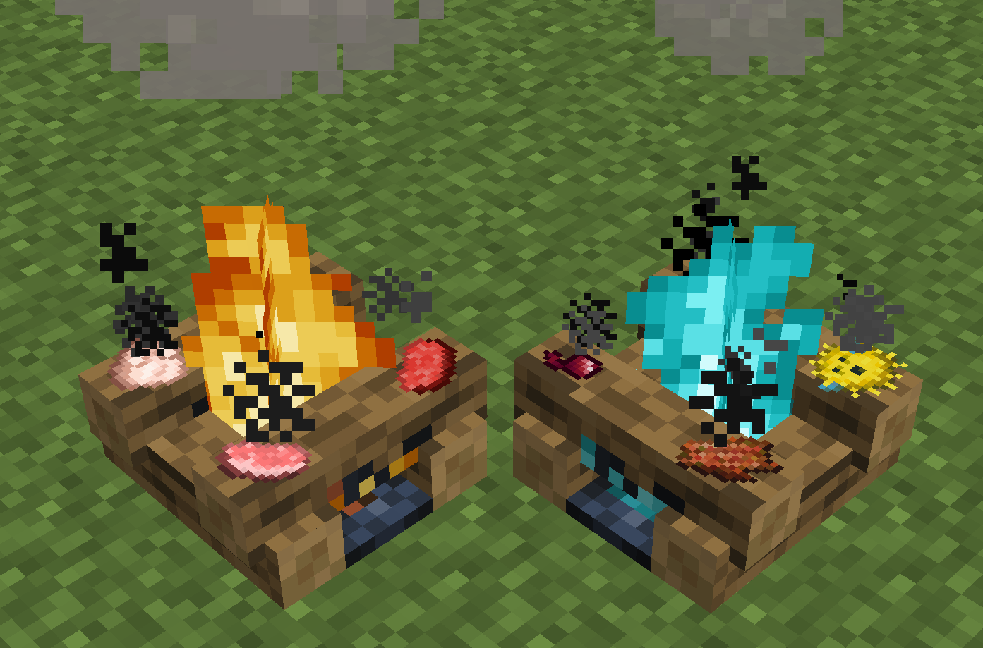 Regular and Soul campfires cooking items