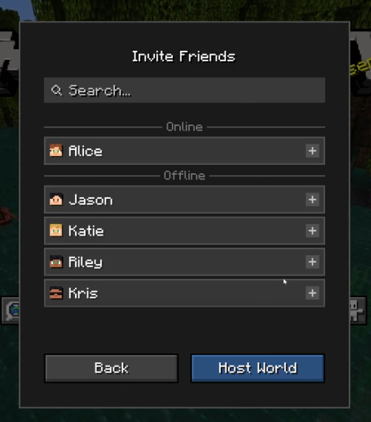 Invite Friends to your Minecraft Worlds!