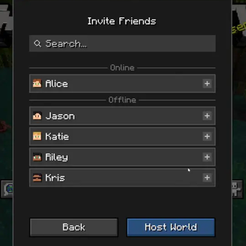 Invite Friends to your Minecraft Worlds!