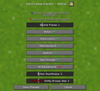 Customization Menu