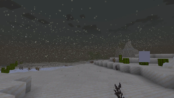 Thunder storm in desert
