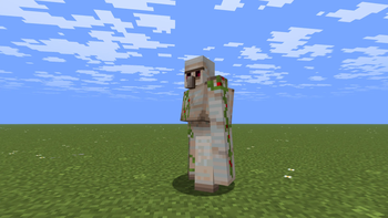 Iron Golem with red flowers idling
