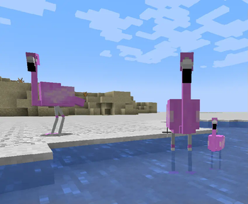 Flamingos in a Salt Lake
