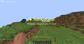 A Player Mentioned me 