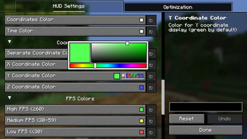 Custom Color Settings