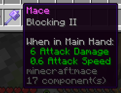 Mace with Blocking II Enchantment