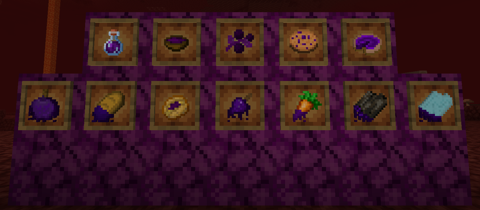 An image showcasing elderberries and all of the items and foods that can be made from them.