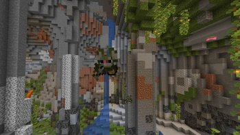 Lush bats in a lush cave