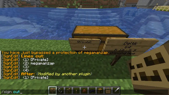 SignEdit for Bukkit v1.14 – /sign cut