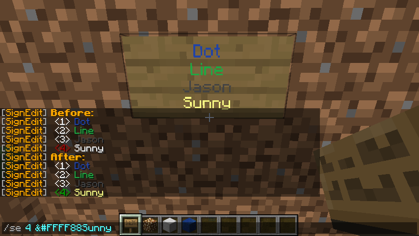 SignEdit for Bukkit v1.12 – /sign set
