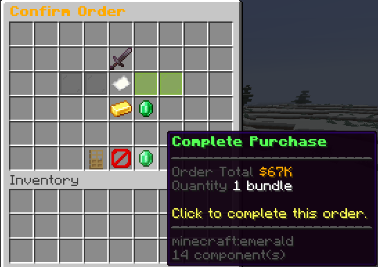 Purchase confirmation