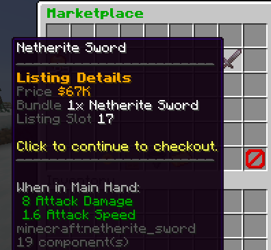 An item in a category