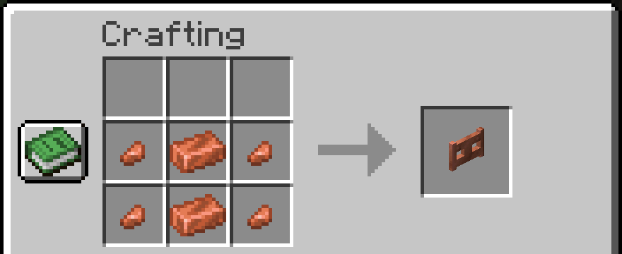 Copper Fence Gate crafting (1.21.9+)
