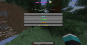 dilogs to manage all keybinds and settings