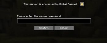 Password screen in-game