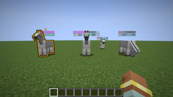 Stat bars above horses, best one glowing
