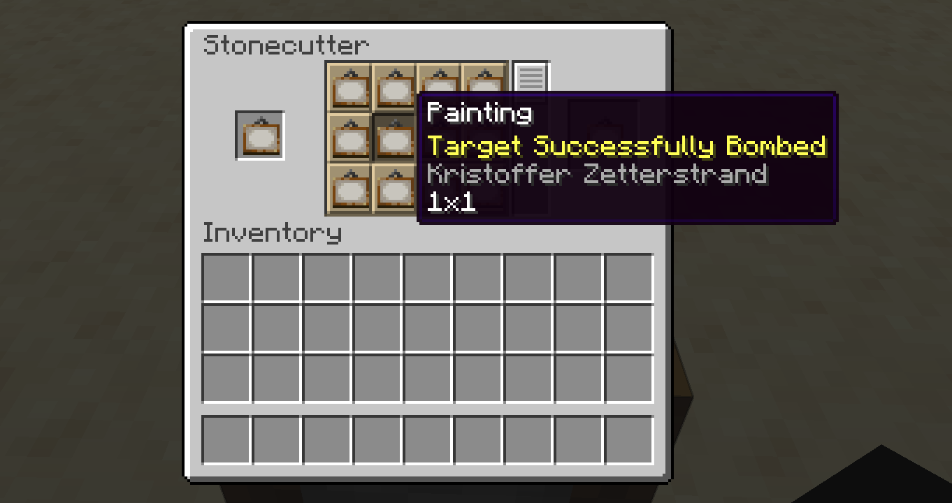 Stonecutter with painting