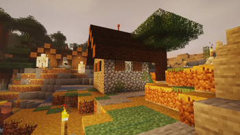 Village at sunrise