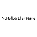 NoHotbarItemName