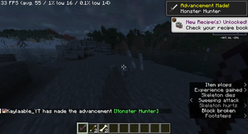 Advancement Screenshot, Iris AND Physics mod!