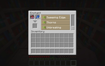 New enchanting table GUI