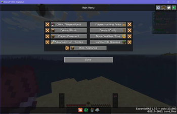 EssentialsHUD Config Screen