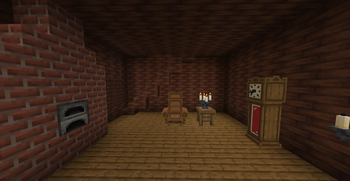 The interior of a cabin 