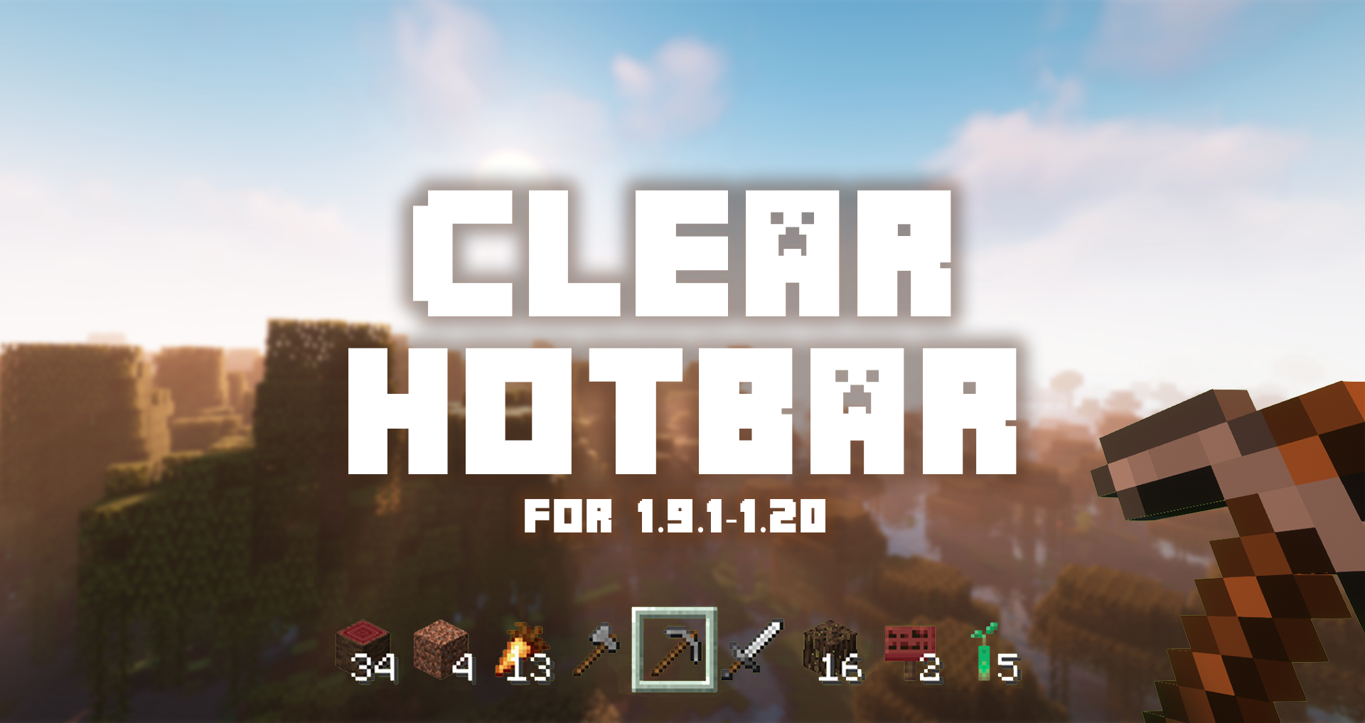 A crystal clear hotbar for all your minimalistic needs!