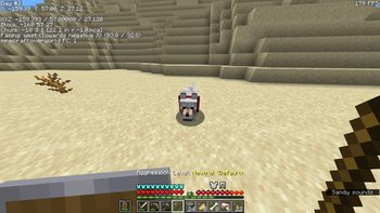 A player changing a dog's aggressive levels using a stick