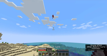 Airborne wither skeleton.