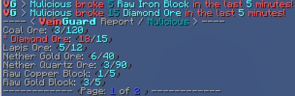 Block Break Report & Notifications