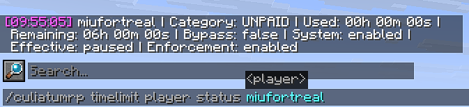 Player timelimit status - v0.1.8
